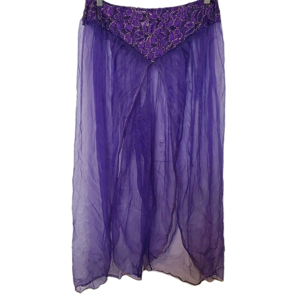 Fredricks of Hollywood Purple Sheer Harem Pants Belly Dance Genie Costume Small